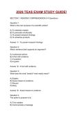 2026 TEAS EXAM STUDY GUIDE&excl; Questions with correct Answers