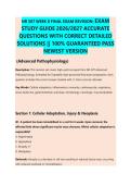 NR 507 WEEK 8 FINAL EXAM REVISION&colon; EXAM &NewLine;STUDY GUIDE 2026&sol;2027 ACCURATE &NewLine;QUESTIONS WITH CORRECT DETAILED &NewLine;SOLUTIONS &vert;&vert; 100&percnt; GUARANTEED PASS &NewLine;NEWEST VERSION &NewLine; &lpar;Advanced Pathophysiology&rpar; 