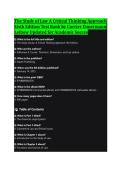The Study of Law A Critical Thinking Approach &NewLine;Sixth Edition Test Bank by Currier Eimermann &NewLine;Leibow Updated for Academic Succes