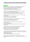 APM PMQ RATED EXAM PREP QUESTIONS AND ANSWERS