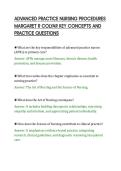 ADVANCED PRACTICE NURSING PROCEDURES&NewLine;MARGARET R COLYAR KEY CONCEPTS AND&NewLine;PRACTICE QUESTIONS