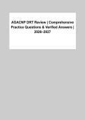 Barkley AGACNP DRT Exam &vert; Diagnostic Readiness Test Practice Questions & Answers &vert; 2026&ndash;2027&NewLine;