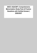 ANCC AGACNP-BC Exam &vert; Adult-Gerontology Acute Care NP Practice Questions & Study Material &vert; 2026&ndash;2027&NewLine;