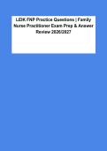 LEIK FNP Exam &vert; Family Nurse Practitioner Practice Questions & Answer Review &vert; 2026&ndash;2027&NewLine;