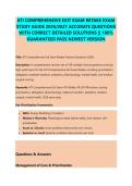 ATI COMPREHENSIVE EXIT EXAM RETAKE EXAM &NewLine;STUDY GUIDE 2026&sol;2027 ACCURATE QUESTIONS &NewLine;WITH CORRECT DETAILED SOLUTIONS &vert;&vert; 100&percnt; &NewLine;GUARANTEED PASS NEWEST VERSION