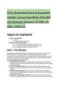 2026&sol;2027 S-Tier Queensland Security Equipment Installer License Exam Bank &vert; Elite Q&A with Distractor Analysis &vert; AS 1905&period;1&comma; AS 1428&period;1&comma; OSDP v2&period;2