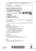 Pearson Edexcel Level 3 GCE &lpar; 8PL0&sol;02 &rpar; Politics&NewLine;Advanced Subsidiary&NewLine;PAPER 2&colon; UK Government&NewLine;Question paper June 2026