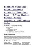 2026&sol;2027 Northern Territory &lpar;NT&rpar; Locksmith Licensing Exam Ultimate Test Bank &vert; AS 1428&period;1&comma; AS 1905&period;1 & SCEC PSPF &vert; S-Tier Q&A
