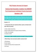 PALS Pediatric Advanced Life Support Exam 2026&sol;2027 &vert; 200 Practice Questions with Answers & Detailed Rationales &vert; AHA