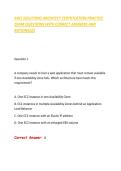 AWS SOLUTIONS ARCHITECT CERTIFICATION PRACTICE &NewLine;EXAM QUESTIONS WITH CORRECT ANSWERS AND &NewLine;RATIONALES