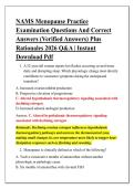 NAMS Menopause Practice &NewLine;Examination Questions And Correct &NewLine;Answers &lpar;Verified Answers&rpar; Plus &NewLine;Rationales 2026 Q&A &vert; Instant &NewLine;Download Pdf 