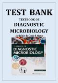 Test Bank For Textbook of Diagnostic Microbiology 6th Edition by Connie R&period; Mahon & Donald C&period; Lehman ISBN 9780323482189 Chapters&lpar;1 to 41&rpar;