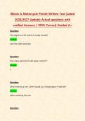 Illinois IL Motorcycle Permit Written Test &lpar;Latest 2026&sol;2027 Update&rpar; Actual questions with verified Answers &vert; 100&percnt; Correct&vert; Graded A&plus;