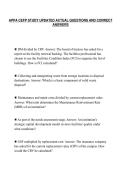 APPA CEFP STUDY UPDATED ACTUAL QUESTIONS AND CORRECT&NewLine;ANSWERS