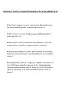 APPA CEFP TEST PAPER QUESTIONS AND SOLUTIONS GRADED A A&plus;