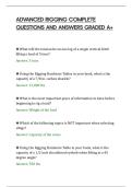 ADVANCED RIGGING COMPLETE&NewLine;QUESTIONS AND ANSWERS GRADED A&plus;