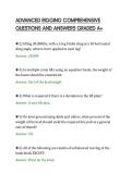 ADVANCED RIGGING COMPREHENSIVE&NewLine;QUESTIONS AND ANSWERS GRADED A&plus;&NewLine;