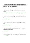 ADVANCED RIGGING COMPREHENSIVE STUDY&NewLine;QUESTIONS AND ANSWERS