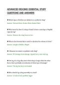 ADVANCED RIGGING ESSENTIAL STUDY&NewLine;QUESTIONS AND ANSWERS