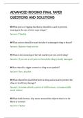 ADVANCED RIGGING FINAL PAPER&NewLine;QUESTIONS AND SOLUTIONS