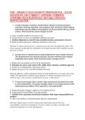 PMP PROJECT MANAGEMENT PROFESSIONAL EXAM 2026&sol;2027 PACKAGE &ndash; EXAM QUESTIONS AND CORRECT ANSWERS &lpar;VERIFIED ANSWERS&rpar; PLUS RATIONALE &vert; 2027 Q&A &vert; 5-IN-1 INSTANT DOWNLOAD PDF
