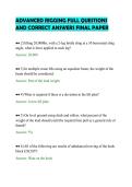 ADVANCED RIGGING FULL QUESTIONS&NewLine;AND CORRECT ANSWERS FINAL PAPER
