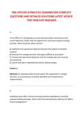 FIRE OFFICER III PRACTICE EXAMINATION COMPLETE &NewLine;QUESTIONS AND DETAILED SOLUTIONS LATEST UPDATE &NewLine;THIS YEAR JUST RELEASED