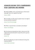 ADVANCED RIGGING TESTS COMPREHENSIVE&NewLine;STUDY QUESTIONS AND ANSWERS