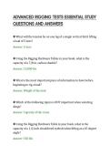 ADVANCED RIGGING TESTS ESSENTIAL STUDY&NewLine;QUESTIONS AND ANSWERS