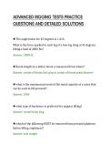 ADVANCED RIGGING TESTS PRACTICE&NewLine;QUESTIONS AND DETAILED SOLUTIO