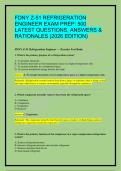 FDNY Z-51 REFRIGERATION ENGINEER EXAM PREP&colon; 500 LATEST QUESTIONS&comma; ANSWERS & RATIONALES &lpar;2026 EDITION&rpar;&NewLine;&NewLine;