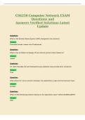 CS6250 Computer Network EXAM&NewLine;Questions and&NewLine;Answers Verified Solutions Latest&NewLine;Update