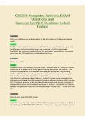 CS6250 Computer Network EXAM&NewLine;Questions and&NewLine;Answers Verified Solutions Latest&NewLine;Update