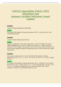 CS6515 Algorithms FINAL TEST&NewLine;Questions and&NewLine;Answers Verified Solutions Latest&NewLine;Update