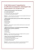 Code Enforcement Comprehensive &NewLine;Certification Examination &vert; Municipal Code &NewLine;Enforcement Cert&comma; Exams of Law