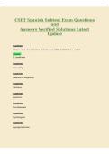 CSET Spanish Subtest Exam Questions&NewLine;and&NewLine;Answers Verified Solutions Latest&NewLine;Update
