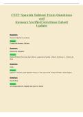 CSET Spanish Subtest Exam Questions&NewLine;and&NewLine;Answers Verified Solutions Latest&NewLine;Update