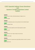 CSET Spanish Subtest Exam Questions&NewLine;and&NewLine;Answers Verified Solutions Latest&NewLine;Update