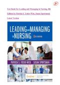 Test Bank For Leading and Managing in Nursing&comma; 8th Edition by Patricia S&period; Yoder-Wise&comma; Susan Sportsman&vert; Latest Version