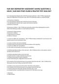 NUR 3065 RESPIRATORY ASSESSMENT SAMPLE QUESTIONS & NCLEX &vert; NUR 3065 STUDY GUIDE & PRACTICE TEST 2026&sol;2027
