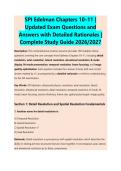 SPI Edelman Chapters 10&ndash;11 &vert; &NewLine;Updated Exam Questions and &NewLine;Answers with Detailed Rationales &vert; &NewLine;Complete Study Guide 2026&sol;2027 
