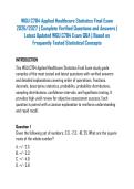 WGU C784 Applied Healthcare Statistics Final Exam 2026&sol;2027 &vert; Complete Verified Questions and Answers &vert; Latest Updated WGU C784 Exam Q&A &vert; Based on Frequently Tested Statistical Concepts