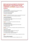 HNF 444 EXAM 1 QUESTIONS WITH &NewLine;VERIFIED ANSWERS&comma; Exams of Social &NewLine;Sciences