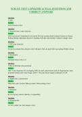 NUR 115&colon; TEST 1 UPDATED ACTUAL QUESTIONS AND&NewLine;CORRECT ANSWERS