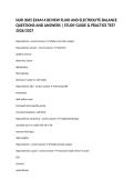 NUR 3065 EXAM 4 REVIEW FLUID AND ELECTROLYTE BALANCE QUESTIONS AND ANSWERS &vert; STUDY GUIDE & PRACTICE TEST 2026&sol;2027
