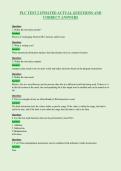 PLC TEST 2 UPDATED ACTUAL QUESTIONS AND&NewLine;CORRECT ANSWERS