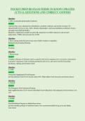 POCKET PREP RD EXAM TERMS TO KNOW UPDATED&NewLine;ACTUAL QUESTIONS AND CORRECT ANSWERS