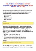 FHEA PRACTICE EXAM VERSION 2 - COMPLETE&NewLine;QUESTIONS AND DETAILED SOLUTIONS LATEST UPDATE&NewLine;THIS YEAR JUST RELEASED
