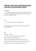 MSNC 505 - Week 7 quiz comprehensive Questions and Answers&vert; Pass Guaranteed&vert; 2027 Updated