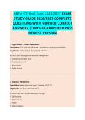 ABFM ITE Final Exam 2026&sol;2027 EXAM &NewLine;STUDY GUIDE 2026&sol;2027 COMPLETE &NewLine;QUESTIONS WITH VERIFIED CORRECT &NewLine;ANSWERS &vert;&vert; 100&percnt; GUARANTEED PASS &NewLine;NEWEST VERSION 